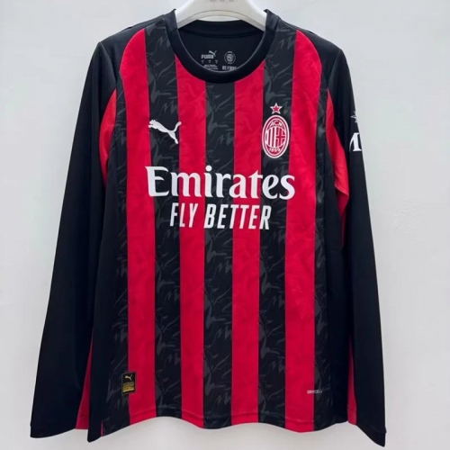 25/26 ACM Home Long Sleeve Fans Soccer Jersey