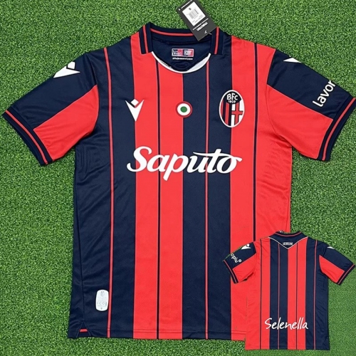 25/26 Bologna Home Fans Soccer Jersey