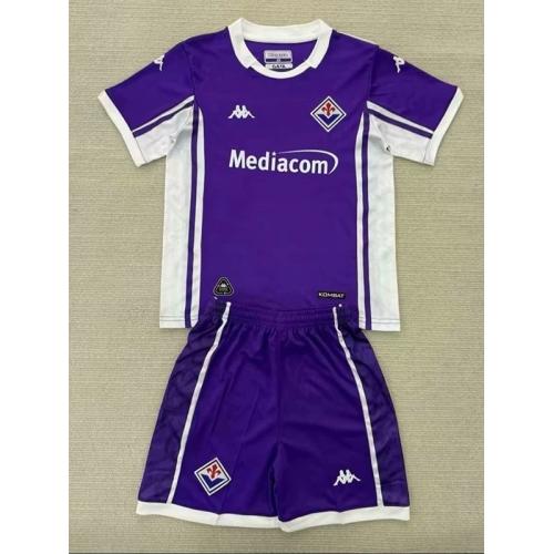 25/26 Fiorentina Home Kids Soccer Jersey