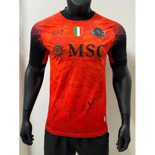 25/26 Napoli Halloween Orange Player Version Soccer Jersey
