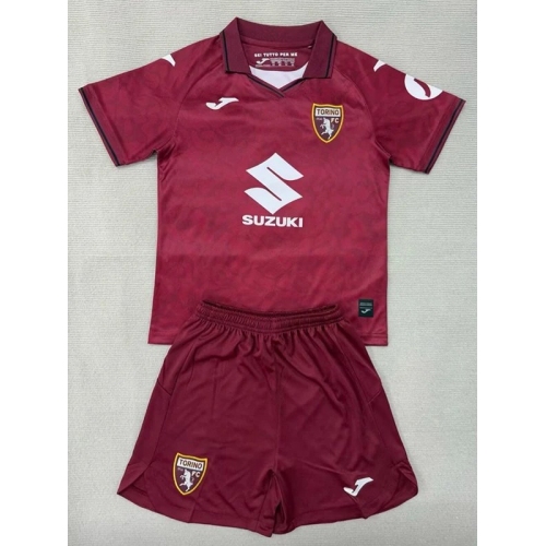 25/26 Torino Home Kids Soccer Jersey