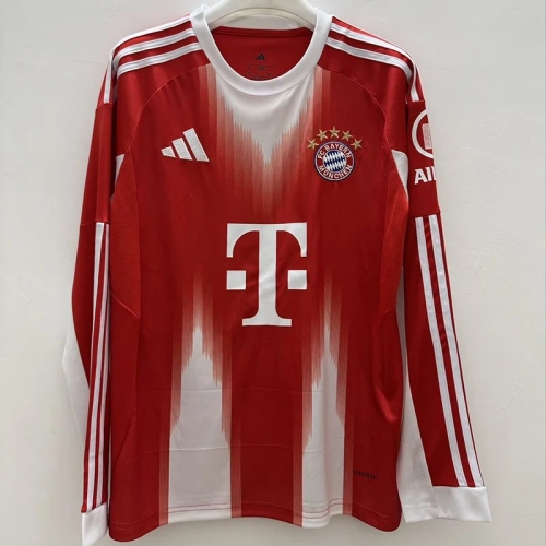 25/26 Bayern Home Long Sleeve Soccer Jersey