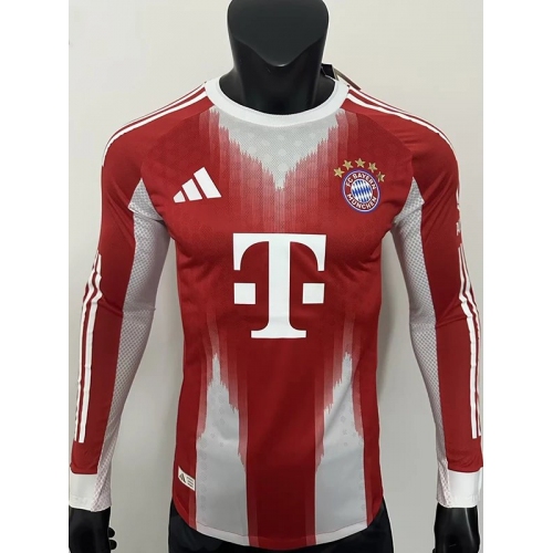 25/26 Bayern Home Player Version Long Sleeve Soccer Jersey