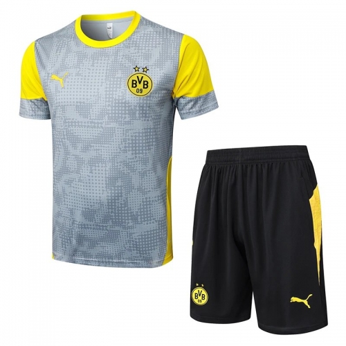 25/26 Dortmund Light Grey Inkjet Training Short Suit#D25212