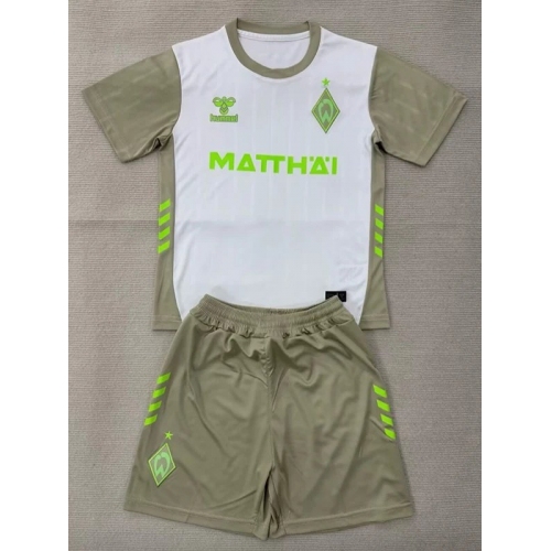 25/26 Werder Bremen Away Kids Soccer Jersey