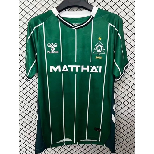 25/26 Werder Bremen Christmas Edition Green Fans Soccer Jersey