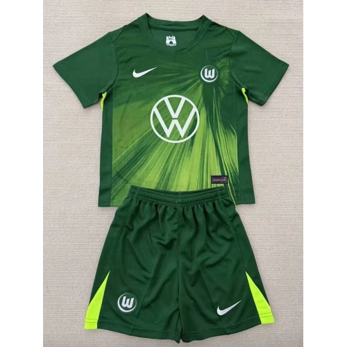 25/26 Wolfsburg Home Kids Soccer Jersey