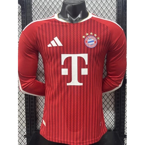 26/27 Bayern Home Player Version Long Sleeve Soccer Jersey