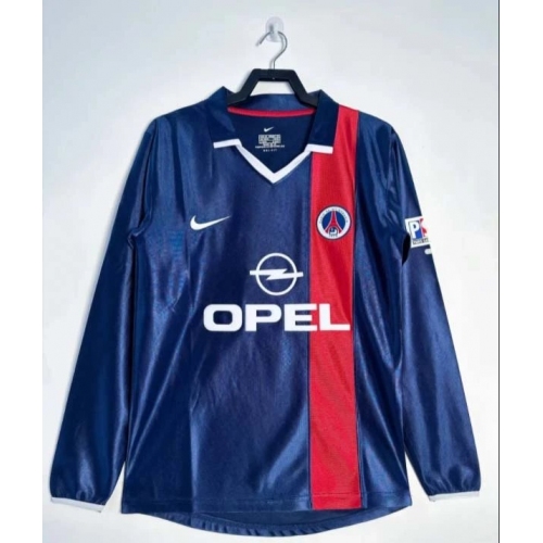 2001/2002 Retro Long Sleeve Psg Paris Saint-Germain Home Football Shirt1:1