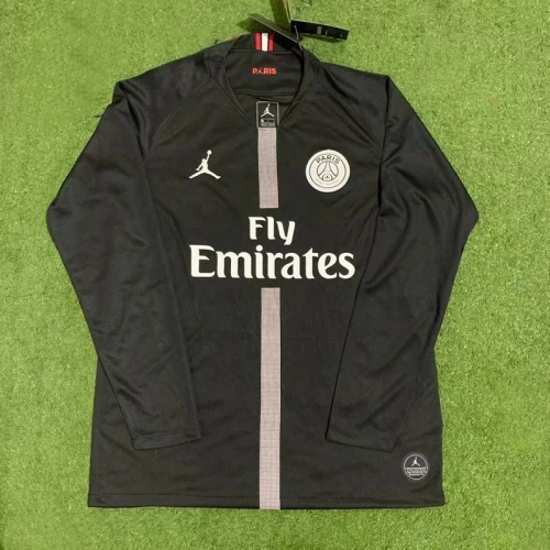 2018/2019 PSG Paris Black Long Sleeve Retro Soccer Jersey (长袖)