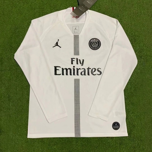 2018/2019 PSG Paris White Long Sleeve Retro Soccer Jersey (长袖)