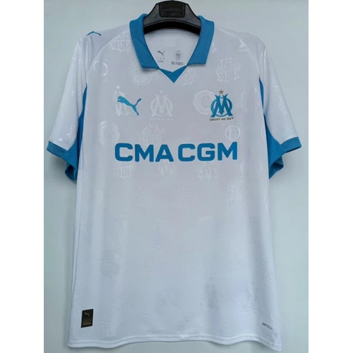 25/26 Marseille Home Fans Soccer Jersey