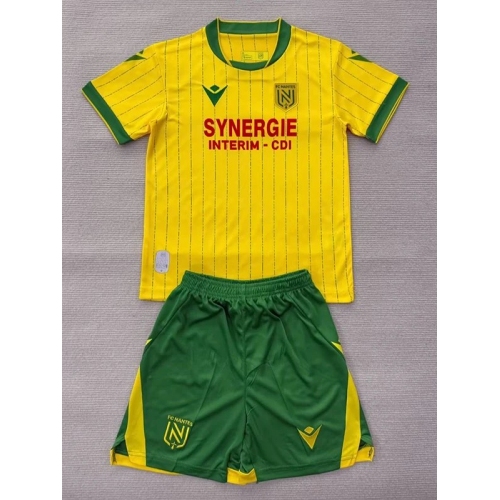 25/26 Nantes Home Kids Soccer Jersey