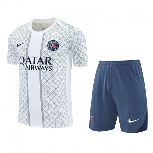 25/26 PSG Grid Tower White Training Short Suit