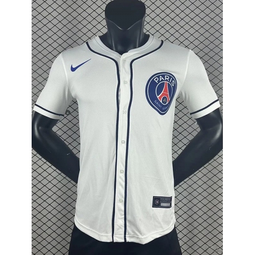 25/26 PSG White Casusl Edition Player Version Baseball jersey球员版