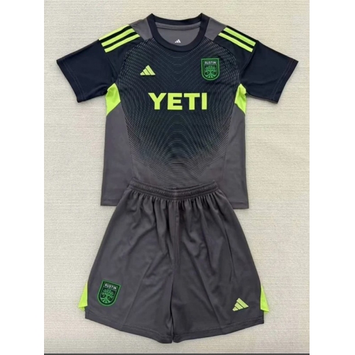 25/26 Austin FC Goalkeeper Black Kids Soccer Jersey