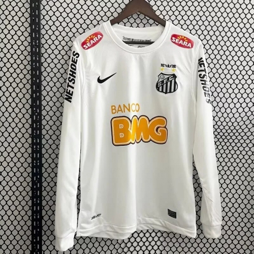 2012 Retro Long Sleeve Santos Home Football Shirt