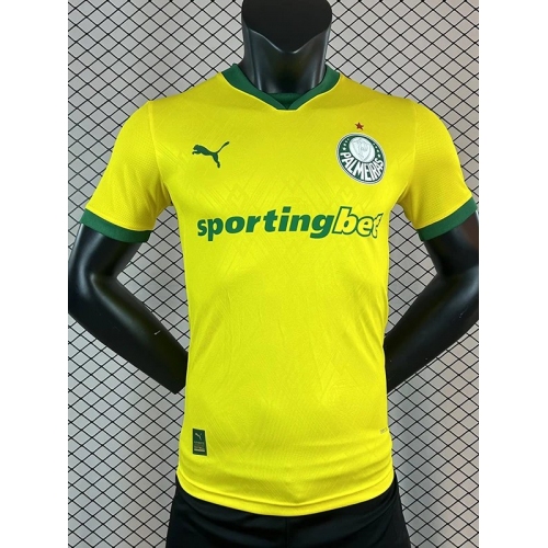 25/26 Palmeiras Yellow fourth Player Version Soccer Jersey
