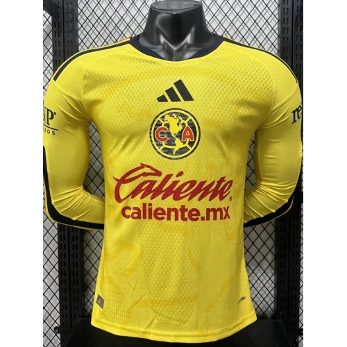 26/27 Club America Home Player Version Long Sleeve Soccer Jersey