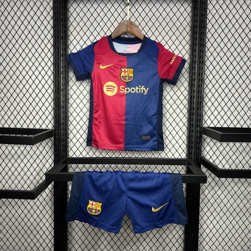 2024/2025 Barcelona Home Football Shirt Kids Size (With Sponsor)