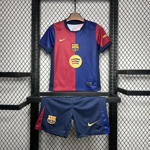 2024/2025 Barcelona Home Football Shirt Kids Size
