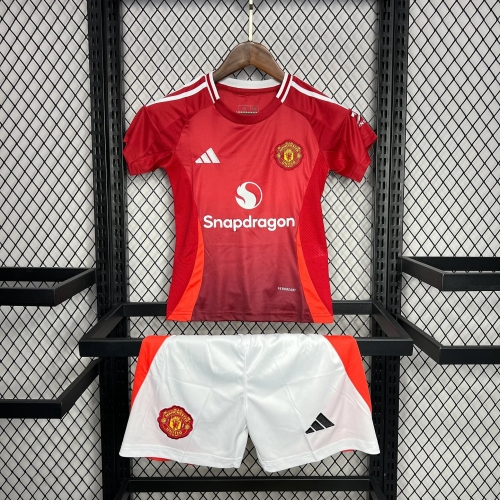2024/2025 Manchester United Home Football Shirt Kids Size