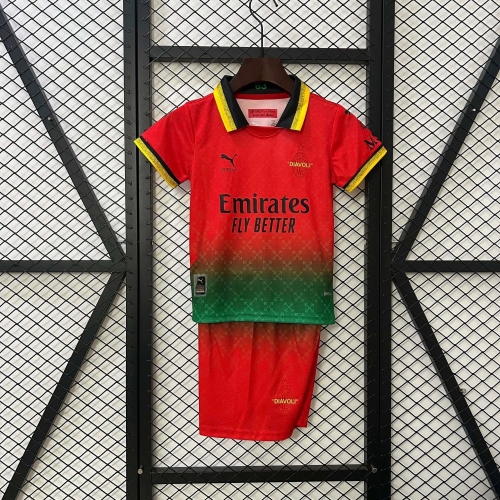 2025/2026 AC Milan Special Edition Red Football Shirt Kids Size