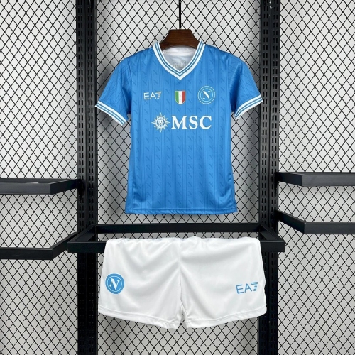 2025/2026 Napoli Home Soccer Jersey Kids Size