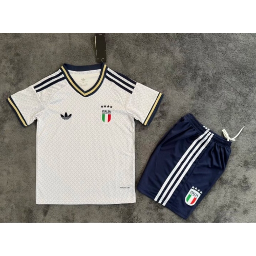 2026 Italy National Team Away Soccer Shirt Kids Size