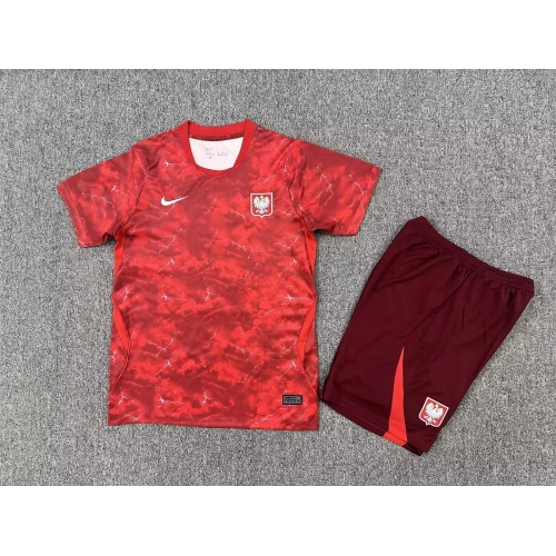 2026 Poland National Team Away Football Shirt Kids Size