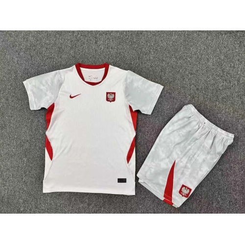 2026 Poland National Team Home Football Shirt Kids Size