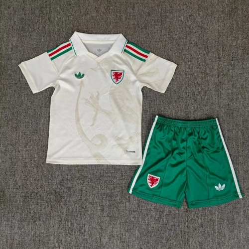2026 Wales National Team Away Football Shirt Kids Size