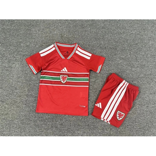2026 Wales National Team Home Football Shirt Kids Size