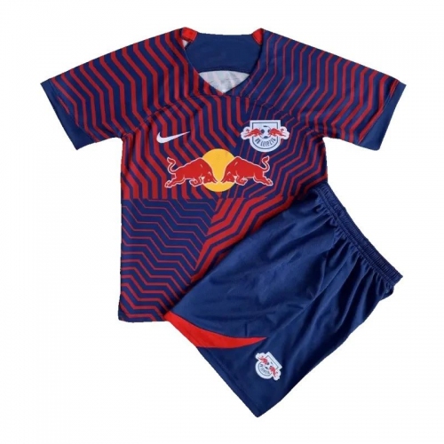 23-24 Kids RB Leipzig Away Jersey Kit