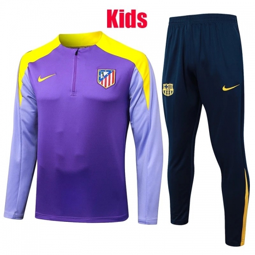 25/26 ATM Purple Kids Half Pull Tracksuit#E25136 (童装、半拉链)