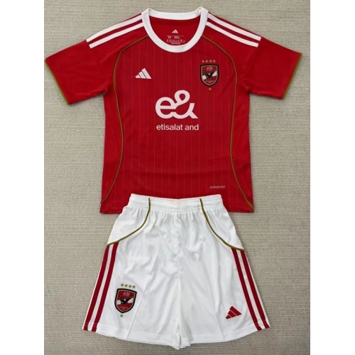 25/26 Al Ahly FC Home Kids Soccer Jersey