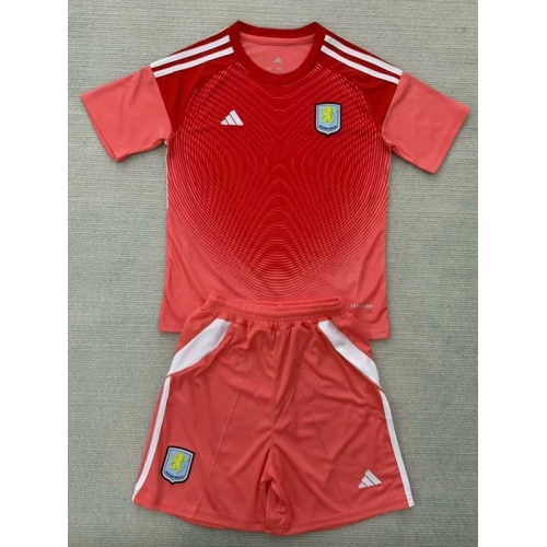 25/26 Aston Villa Goalkeeper Orange Kids Soccer Jersey