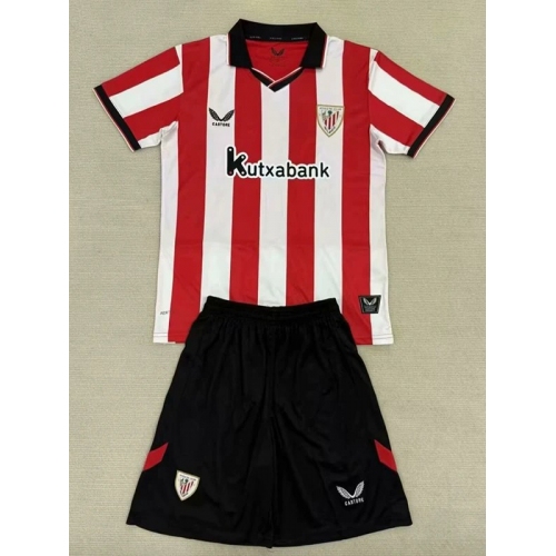 25/26 Bilbao Home Kids Soccer Jersey