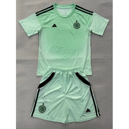 25/26 Celtic Goalkeeper Green Kids Soccer Jersey