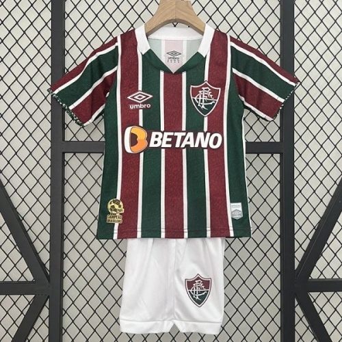25/26 Fluminense Home Kids Soccer Jersey