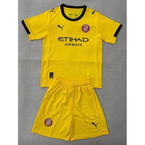 25/26 Girona Away Kids Soccer Jersey
