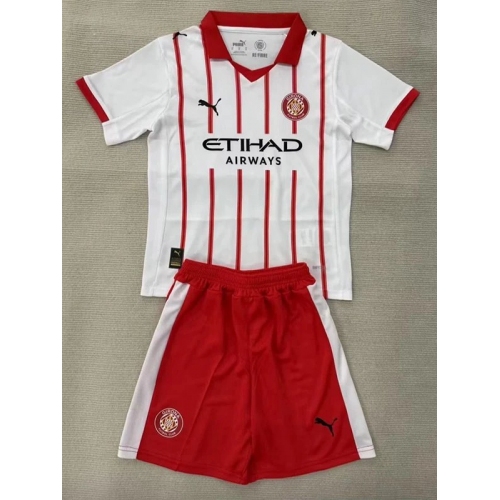 25/26 Girona Home Kids Soccer Jersey