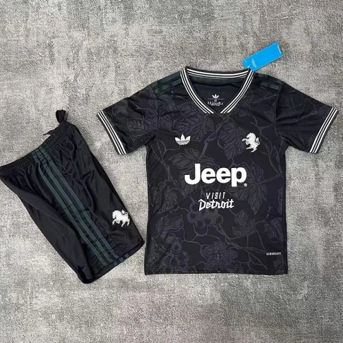 25/26 JUV Third Kids Soccer Jersey带广告