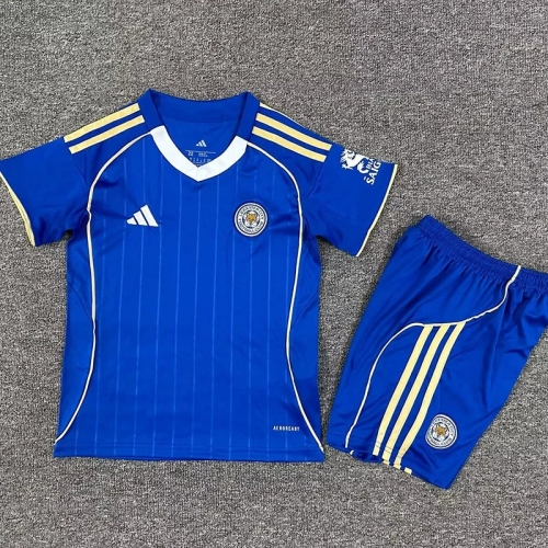 25/26 Leicester City Home Kids Soccer Jersey
