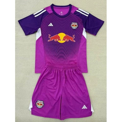 25/26 New York Red Bulls Purple Goalkeeper Kids Soccer Jersey