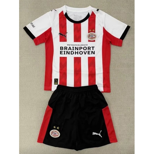 25/26 PSV Home Kids Soccer Jersey