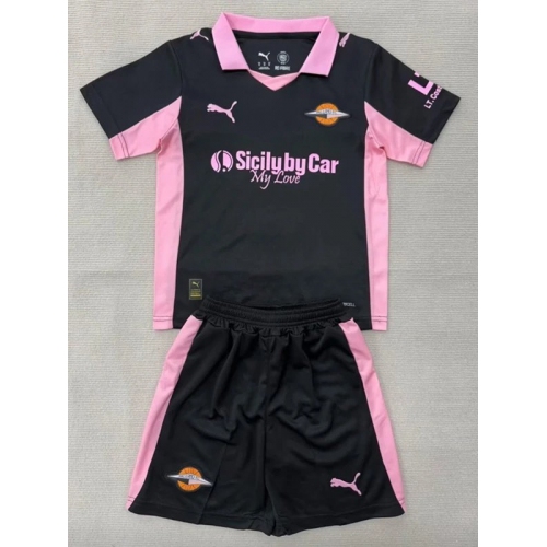25/26 Palermo Away Kids Soccer Jersey(广告版)