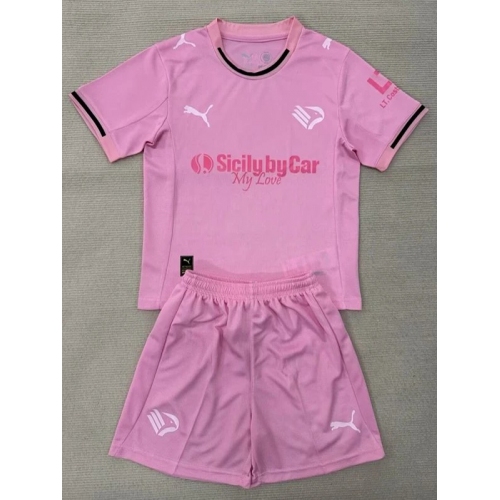 25/26 Palermo Home Kids Soccer Jersey(广告版)