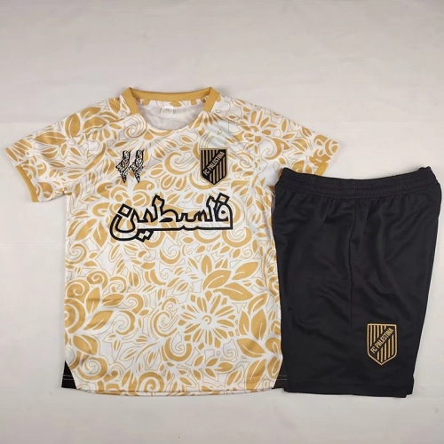 25/26 Palestino Deportivo Golden Yellow Kids Soccer Jersey