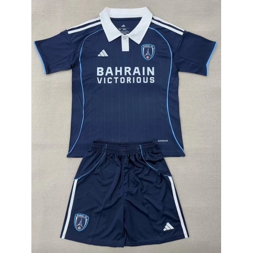 25/26 Paris FC Home Kids Soccer Jersey